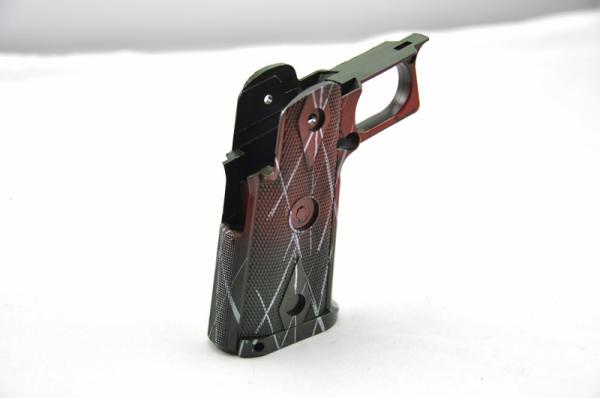 MIC Custom Grip for Marui WE Hi Capa ( BK mix Red )